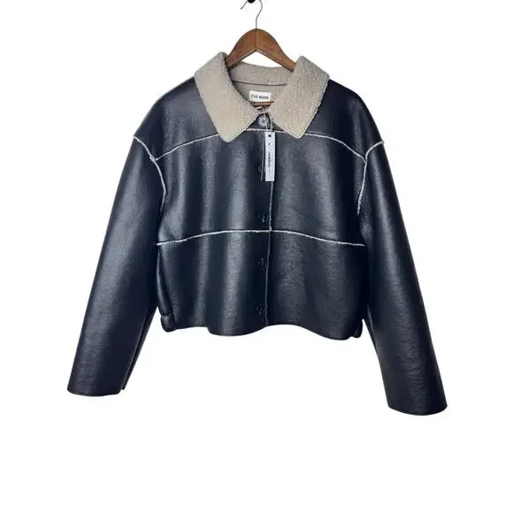 NWT Steve Madden Tila coat in black onyx whimsigoth grunge Cottagecore witch XL - Picture 2 of 6